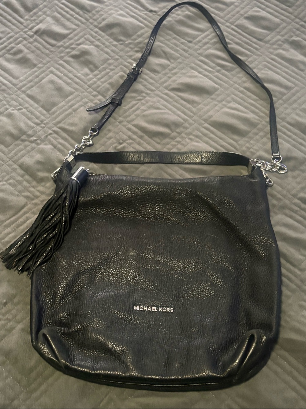 Michael Kors black leather Weston shoulder bag